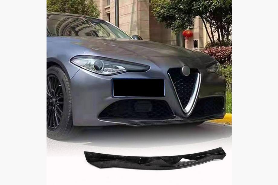 Alfa Romeo Giulia 2016–2022 Front bumper lipspoiler Lip V2 (voor Base, carbon) Image