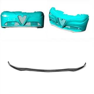 Voorbumper lip Lip V1 (voor Base, Carbon) Alfa Romeo Giulia 2016–2022 foto 2