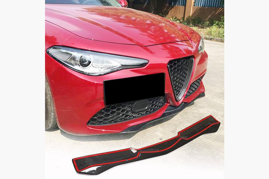 Alfa Romeo Giulia 2016–2022 Frontbumper lip (voor Sport, carbon) Foto 1