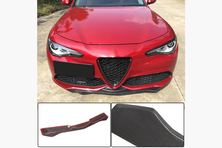 Alfa Romeo Giulia 2016–2022 Frontbumper lip (voor Sport, carbon) Foto 2