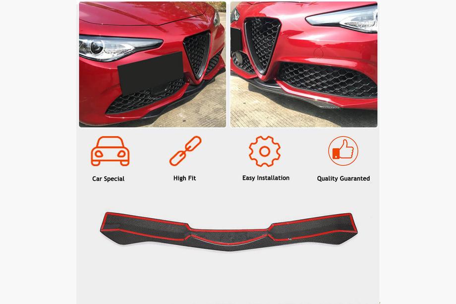 Alfa Romeo Giulia 2016–2022 Frontbumper lip (voor Sport, carbon) Foto 3