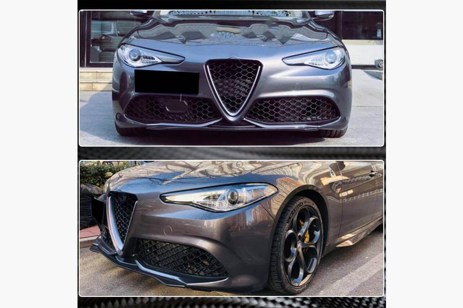 Alfa Romeo Giulia 2016–2022 Frontbumper lip (voor Sport, carbon) Foto 6
