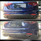 Alfa Romeo Giulia 2016–2022 Achterbumperdiffuser (voor Sport, carbon) foto 5