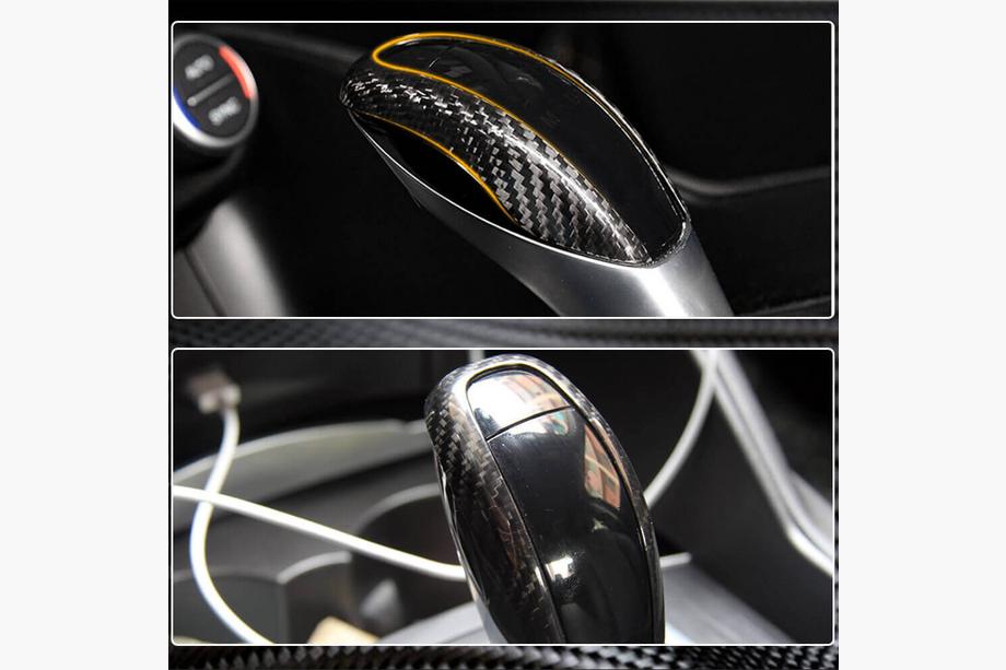 Alfa Romeo Giulia 2016–2022 Cover voor versnellingspookknop (Dry Carbon) Foto 5