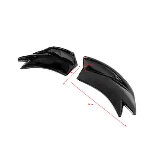 Universele flap sierlijsten voor achterbumper type F (2 stuks, hoogglans zwart, ABS-kunststof) foto 2