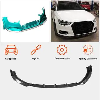 Frontsplitter Lip V1 voor voorbumper (voor Base 2017-2020 Sedan, carbon) Audi A3 2012–2020 foto 2