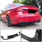 Audi A3 2012–2020 Achterbumper diffuser (voor Base Sedan 2017-2020, carbon) foto 1