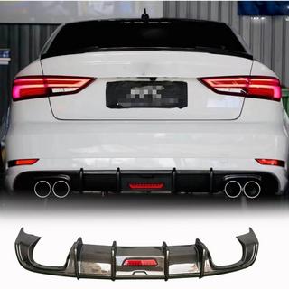 Achterbumperdiffuser met LED-remlicht (voor Base Sedan 2017-2020, carbon) foto 1