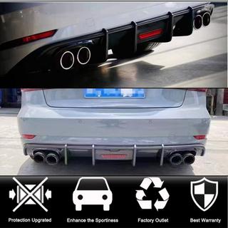 Achterbumperdiffuser met LED-remlicht (voor Base Sedan 2017-2020, carbon) foto 2