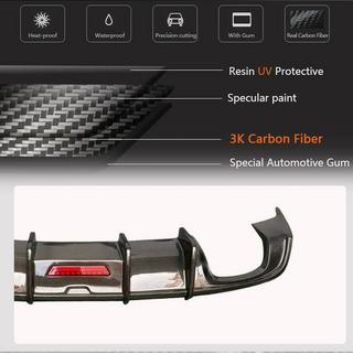 Achterbumperdiffuser met LED-remlicht (voor Base Sedan 2017-2020, carbon) foto 3