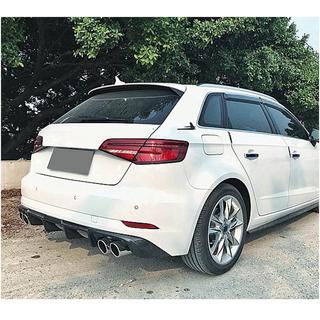 Achterbumper diffuser V2 (voor S-Line HB 2017-2020, carbon) foto 2