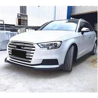 Frontbumper lipspoiler Lip V1 (voor Base 2017-2020 HB, carbon) Audi A3 2012–2020 foto 3