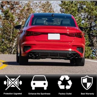 Achterbumper diffuser V2 (voor S-Line Sedan 2020-2023, carbon) foto 2