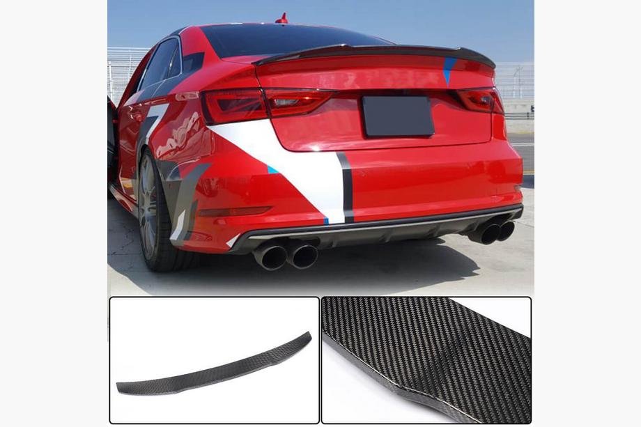 Audi A3 2012–2020 Spoiler V9 (voor Sedan, carbon) Foto 2
