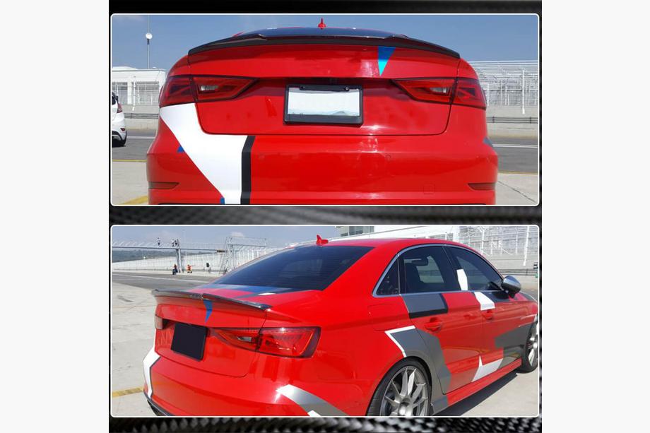 Audi A3 2012–2020 Spoiler V9 (voor Sedan, carbon) Foto 6