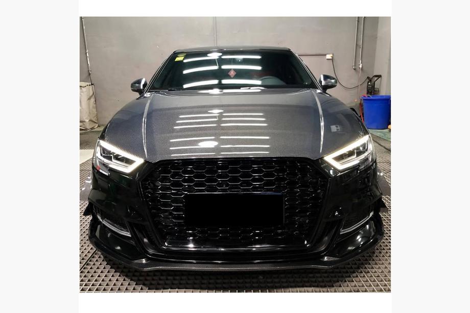 Audi A3 2012–2020 Motorkap V2 (voor Sedan 2012-2016, carbon) Foto 2