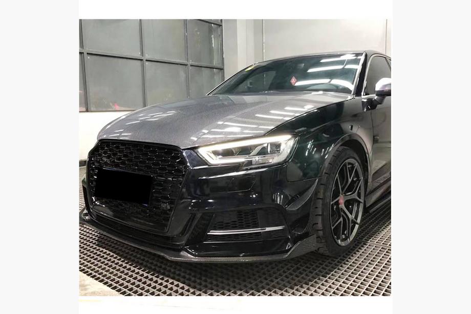 Audi A3 2012–2020 Motorkap V2 (voor Sedan 2012-2016, carbon) Foto 3