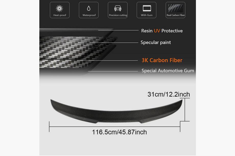 Audi A3 2012–2020 Spoiler V3 (voor SD) Foto 5