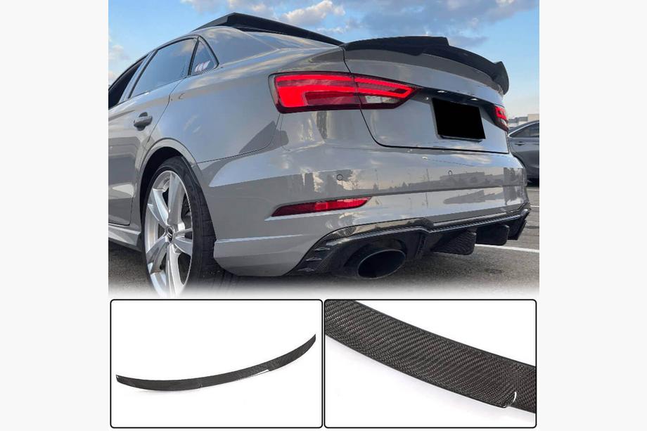 Audi A3 2012–2020 Spoiler V2 (voor sedan, carbon) Image