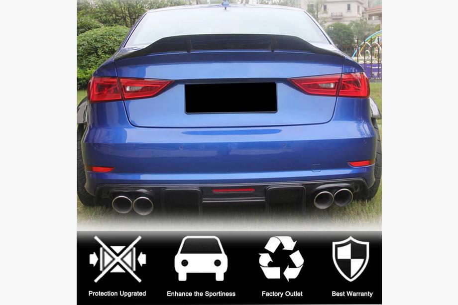 Audi A3 2012–2020 Spoiler V1 (voor sedan, carbon) Foto 3