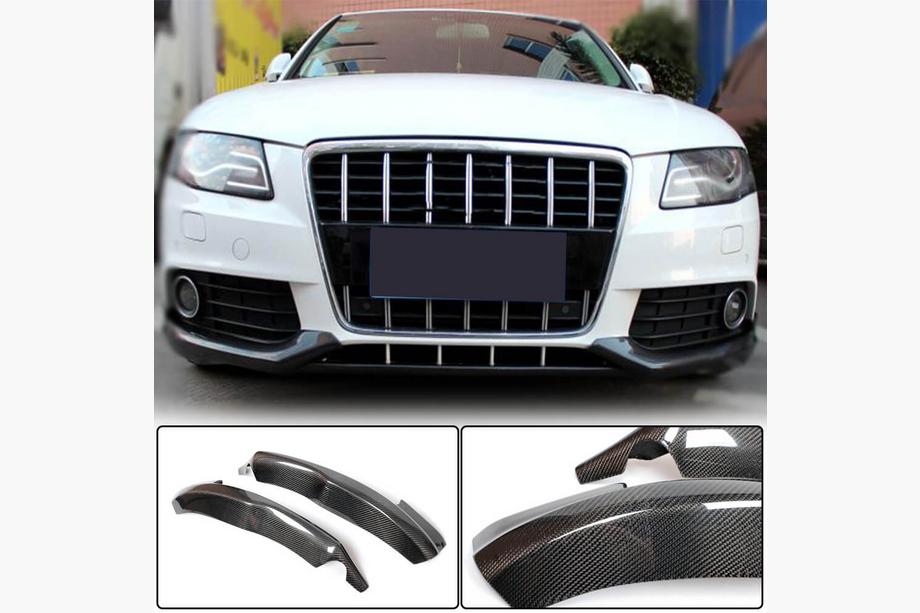 Audi A4 B8 2007–2015 Front bumper lip Flap (voor Base 2007-2011, carbon) Image