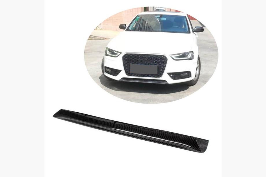Audi A4 B8 2007–2015 Front bumper lip (voor Base 2011-2015, carbon) Image