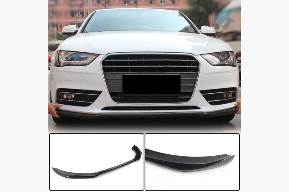 Audi A4 B8 2007–2015 Front bumper lip Lip (voor Base 2011-2015, carbon) Image