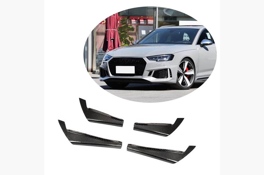 Audi A4 B9 2015–2024 Voorbumper lip (voor Base 2015-2019, carbon) Image