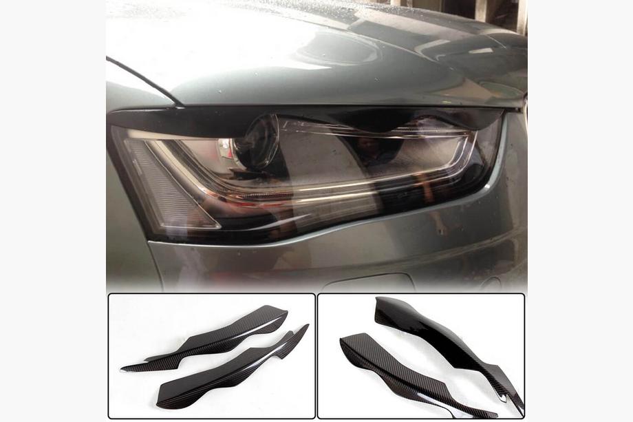 Audi A4 B8 2007–2015 Koplamp wenkbrauwen (2011-2015, Carbon) Foto 1
