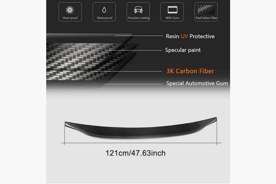 Audi A4 B9 2015–2024 Spoiler V3 (voor Sedan, carbon) Foto 6