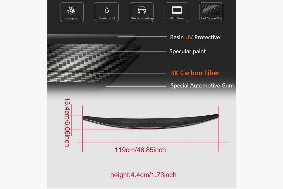 Audi A5 2007–2015 V5 spoiler (voor Coupe, carbon) Foto 5
