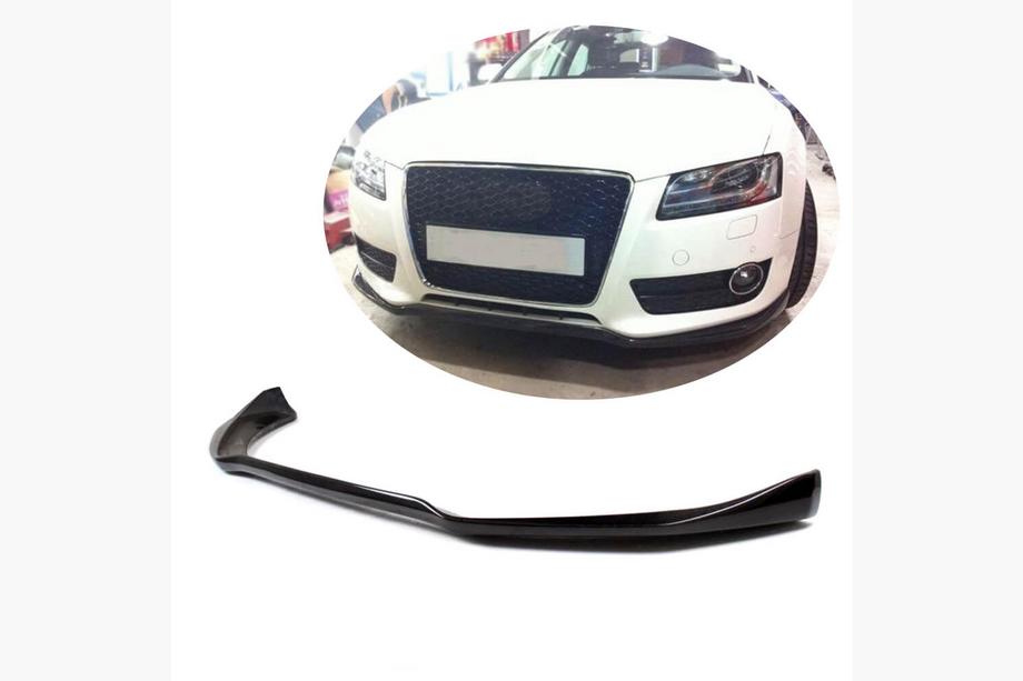 Audi A5 2007–2015 Frontbumper lip Lip V2 (voor Base 2007-2011, carbon) Image