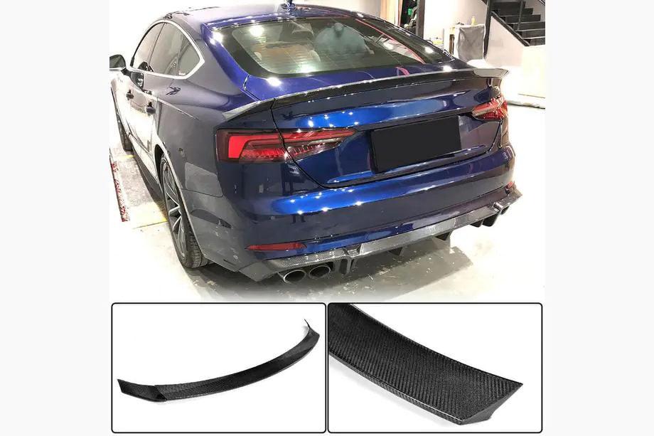 Audi A5 2016–2025 V2 spoiler (voor Sportback, carbon) Image