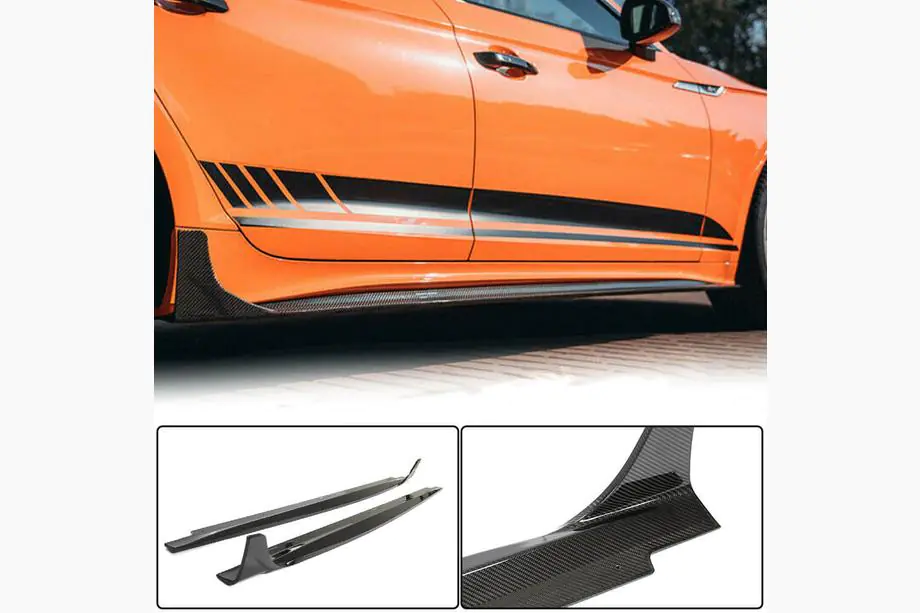 Audi A5 2016–2025 Side skirts 2021-2025 V1 (voor Sportback, carbon) Image
