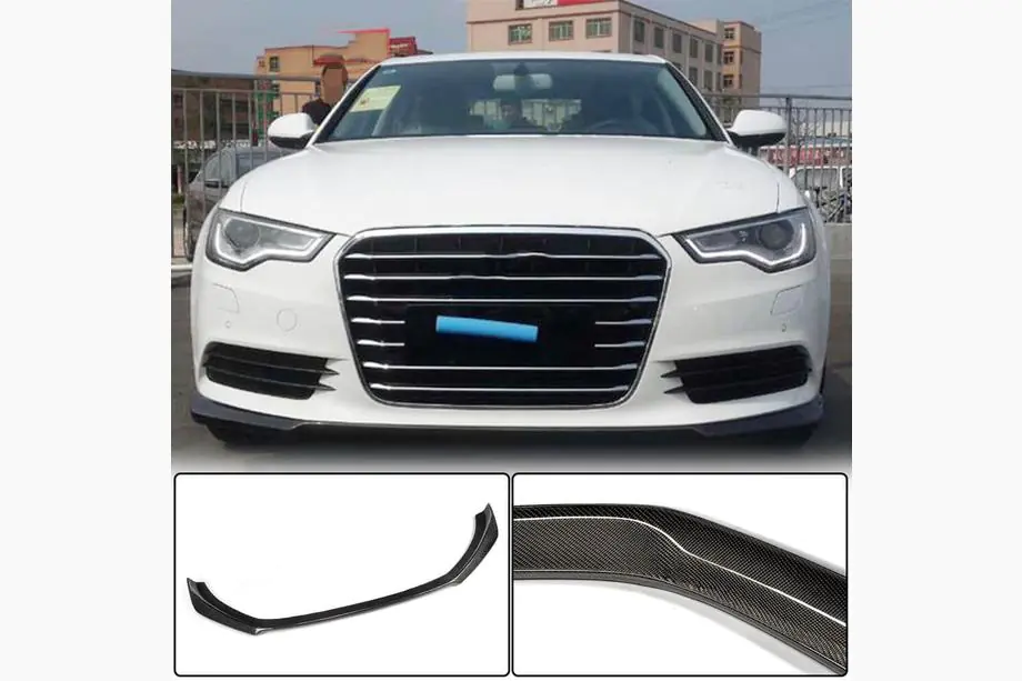 Audi A6 C7 2011–2017 Carbon frontbumper lip (voor Base 2012-2015) Image