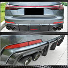 Audi A6 C8 2018–2025 Achterbumper diffuser (voor Base Sedan 2018-2023, carbon) foto 3