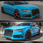 Audi A6 C7 2011–2017 Frontsplitters voor voorbumper (voor RS6, 4 stuks, carbon) foto 3