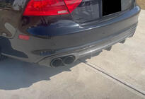 Audi A7 2010–2018 Achterbumper diffuser V1 (voor S-Line, 2010-2014, kunststof) foto 4