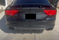 Audi A7 2010–2018 Achterbumper diffuser V1 (voor S-Line, 2010-2014, kunststof) foto 6
