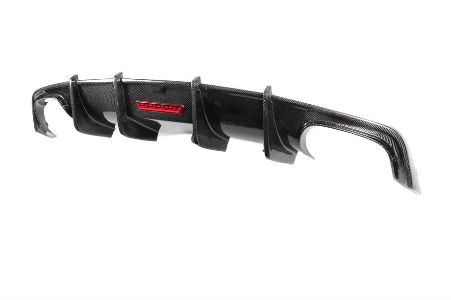 Audi A7 2010–2018 Achterbumperdiffuser (voor S-Line, 2014-2018, carbon) Image