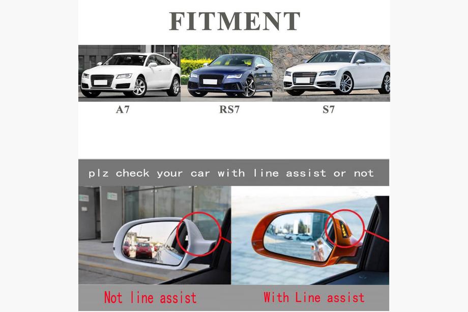 Audi A7 2010–2018 Vervanging buitenspiegelkappen, set (Carbon) V2 Foto 7