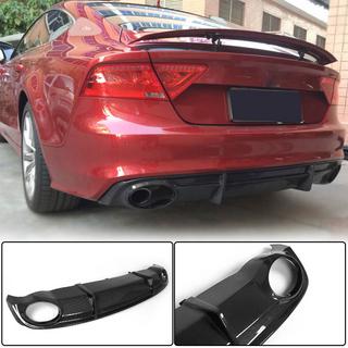 Achterbumper diffuser V3 (voor S-Line, 2010-2014, carbon) foto 1