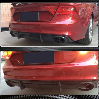 Achterbumper diffuser V3 (voor S-Line, 2010-2014, carbon) foto 3