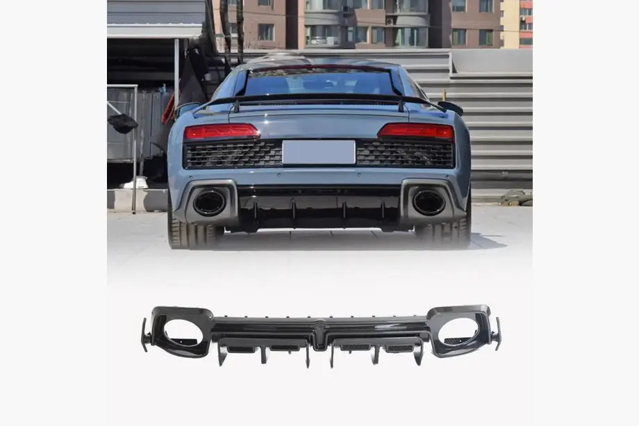 Achterbumper diffuser V1 (voor Spyder 2020+, carbon) Audi R8 2015– foto 1