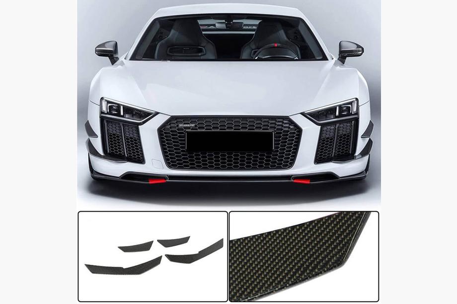 Audi R8 2015– Voorbumper lip V3 (2015-2020, Carbon) Image