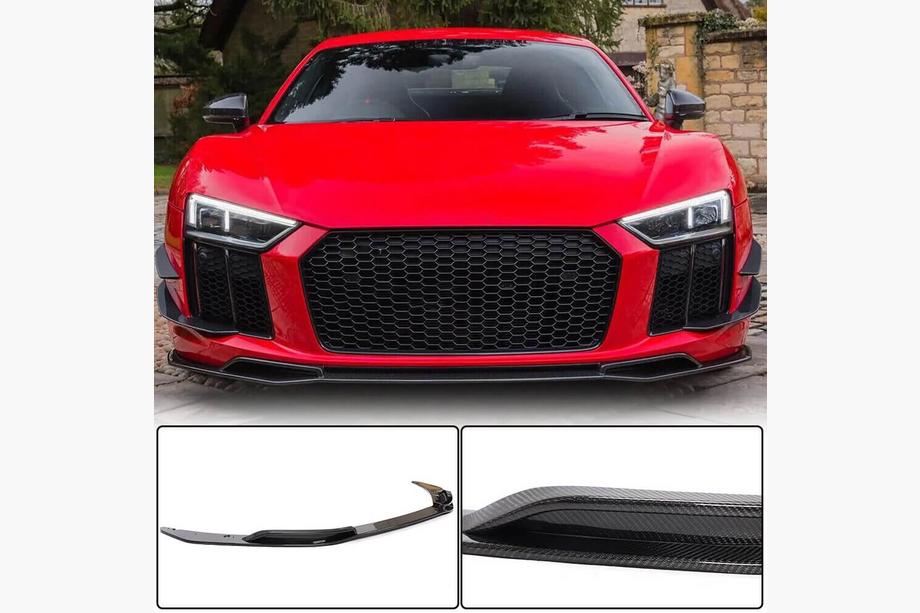 Audi R8 2015– Voorbumper frontlip Lip V3 (2015-2020, Carbon) Image