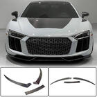 Audi R8 2015– Voorbumper lip spoiler Lip V1 (2015-2020, Carbon) foto 1