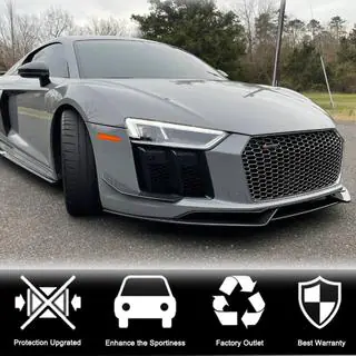 Voorbumper lip spoiler Lip V1 (2015-2020, Carbon) foto 3