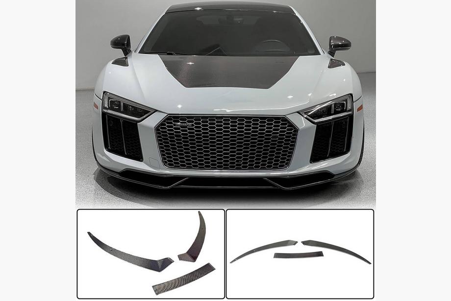 Audi R8 2015– Voorbumper lip spoiler Lip V1 (2015-2020, Carbon) Image