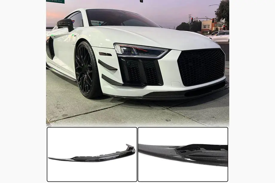 Audi R8 2015– Voorbumper lip Lip V2 (2015-2020, Carbon) Image